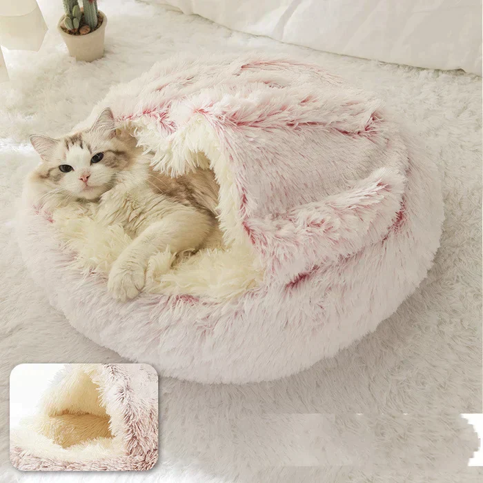 Zelfverwarmend huisdierenbed SnuggleNest | Ultrazacht pluche fleece | Stressverlagend hoogpolig hondenbed en kattenmand | Machinewasbaar | Warmte isolerend - Image 3