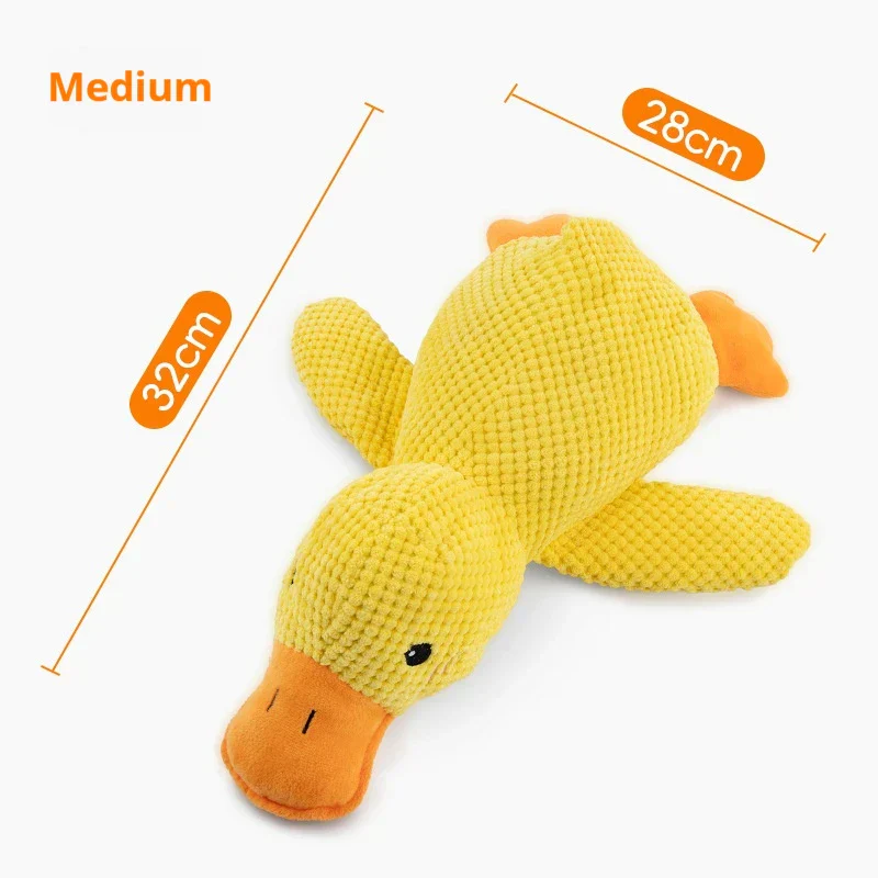 SnuggleQuack Pluche Eend | Kalmerend & Bijtbestendig Hondenspeelgoed met Geluid | Ideaal voor Kauwen & Knuffelen - Image 6