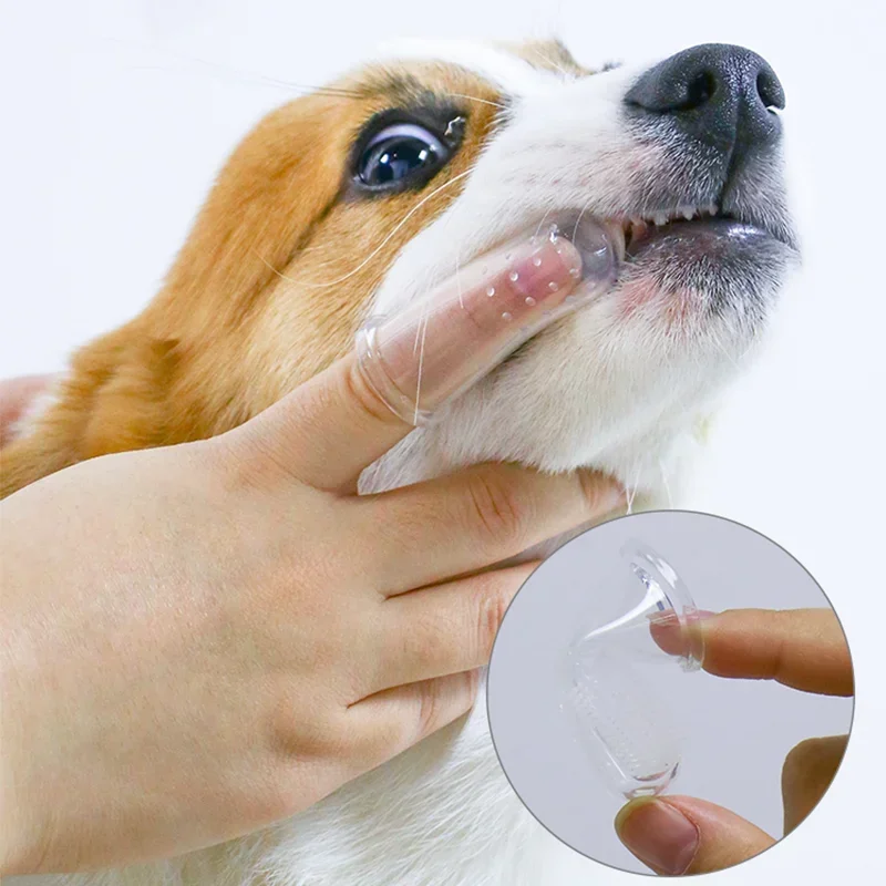 SoftBristle Vinger Tandenreiniger | Siliconen Ondersteuning voor Mondverzorging bij Honden en Katten | Helpt tegen Tandsteen en Slechte Adem - Image 4