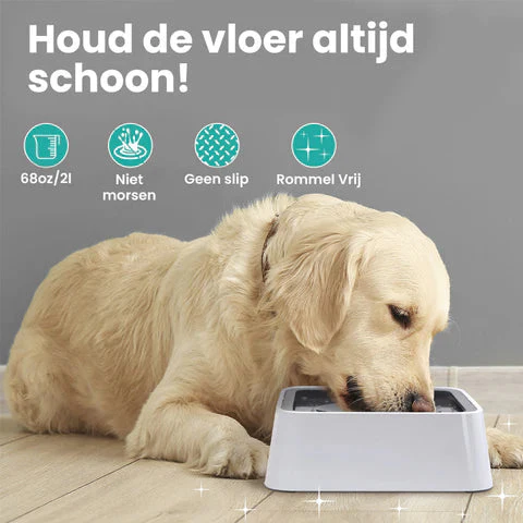 Splash Stop Drinkoplossing voor Huisdieren | Antimors Ontwerp, 2 Liter, Duurzaam ABS & PP, Met Antislipmat - Image 2