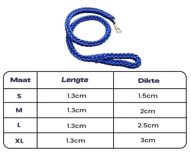 Duurzame Gevlochten Nylon Hondenlijn | Veilige Gesp | Meerdere Kleuren en Maten | Sterke Grip | Voor Middelgrote en Grote Honden - Image 15