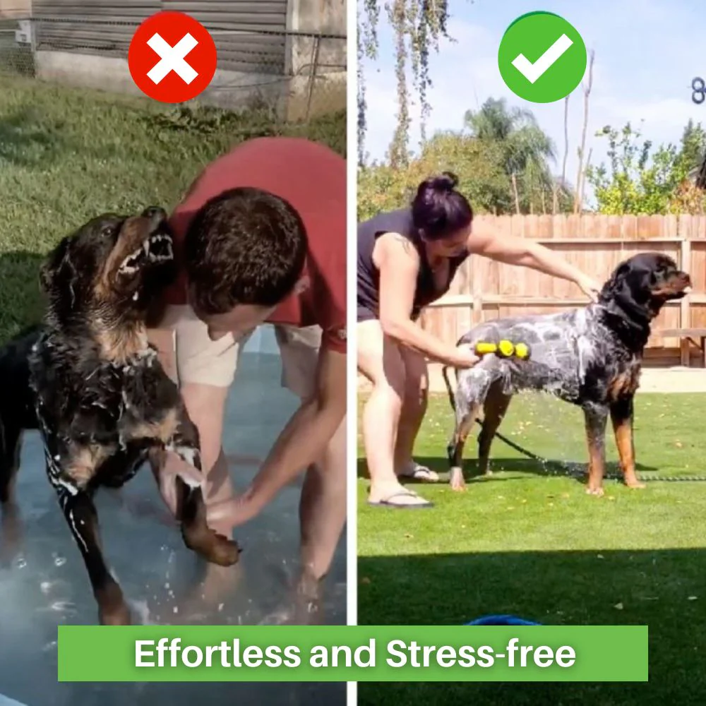 Suds-N-Paws™ Hondenbadtool | Spuitmond met 8 Spraypatronen | Verstelbare Zeepdispenser | Efficiënte Reiniging en Minder Badtijd - Image 2