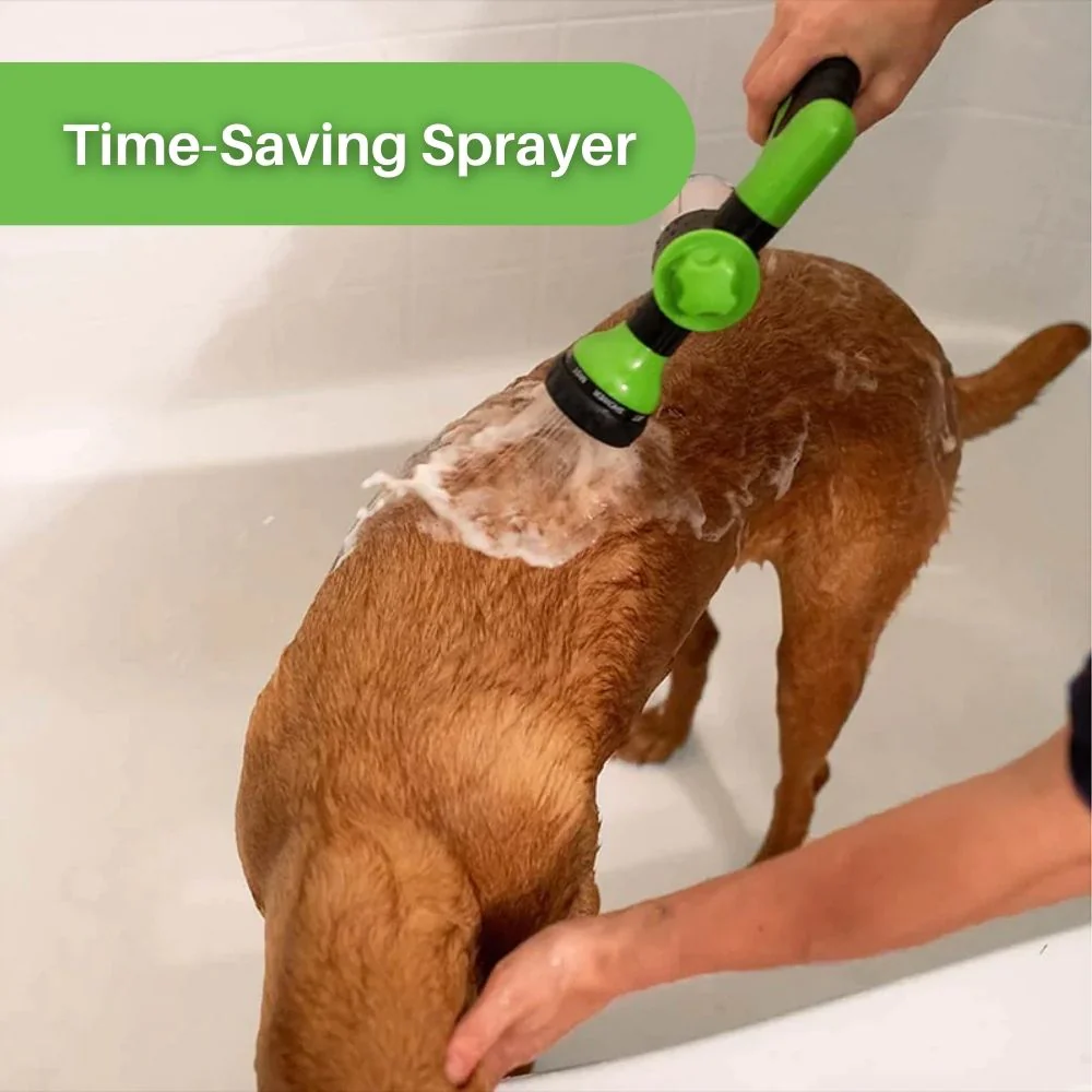 Suds-N-Paws™ Hondenbadtool | Spuitmond met 8 Spraypatronen | Verstelbare Zeepdispenser | Efficiënte Reiniging en Minder Badtijd - Image 4