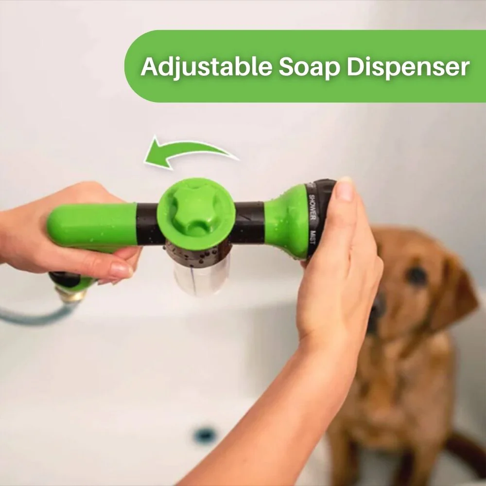Suds-N-Paws™ Hondenbadtool | Spuitmond met 8 Spraypatronen | Verstelbare Zeepdispenser | Efficiënte Reiniging en Minder Badtijd - Image 5