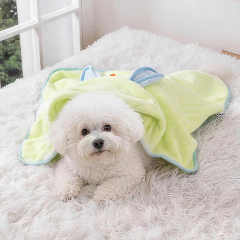 Super absorberende hondenbadjas fleece | Met capuchon verstelbaar | Sneldrogend warm | Na bad modderige wandeling - Image 2