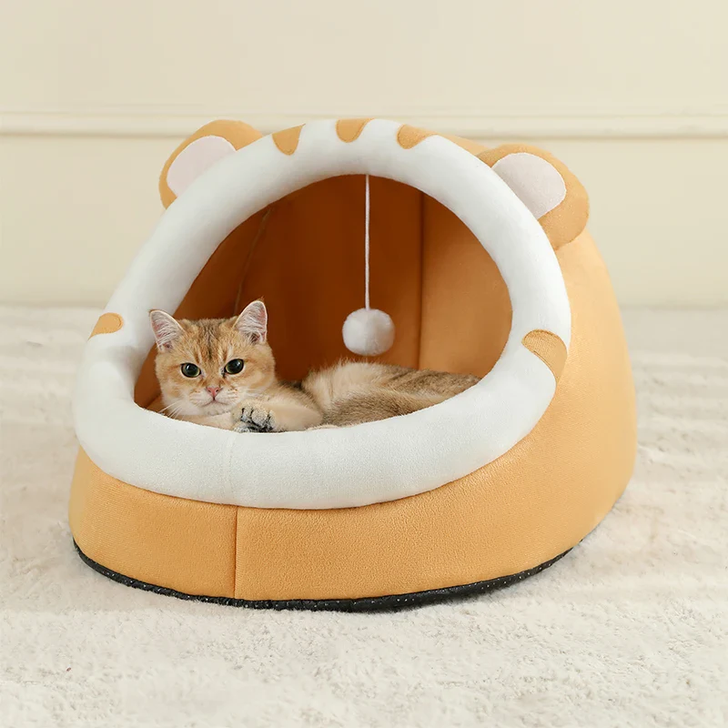 Kattenmand Warm | Huisdierbed Cave | Honden Nest | Katoenen Slaaphuisje | Comfortabel Dierenverblijf | Kleine Dierenmand | Zachte Kattenmand | Huisdierproducten | NoEnName_Null China - Image 2