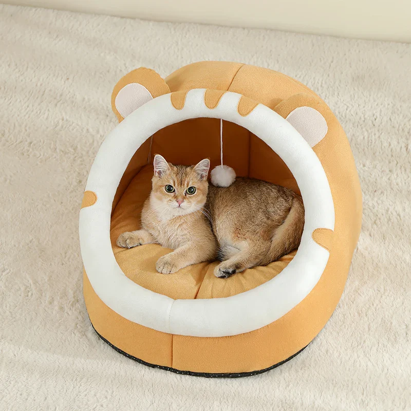 Kattenmand Warm | Huisdierbed Cave | Honden Nest | Katoenen Slaaphuisje | Comfortabel Dierenverblijf | Kleine Dierenmand | Zachte Kattenmand | Huisdierproducten | NoEnName_Null China - Image 6