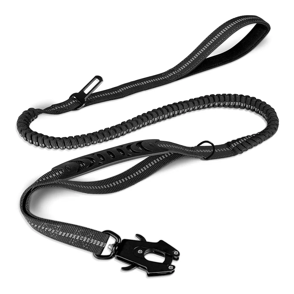 TactiPaw Reflecterende Bungee Riem voor Grote Honden | Schokabsorberend met Quick Release Karabijnhaak en Autogordelbevestiging