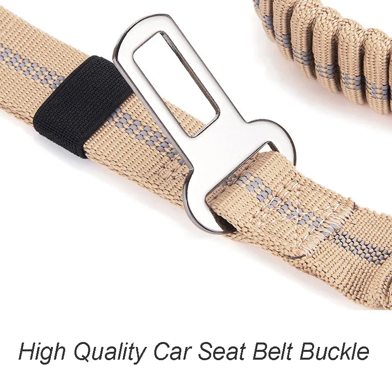 TactiPaw Reflecterende Bungee Riem voor Grote Honden | Schokabsorberend met Quick Release Karabijnhaak en Autogordelbevestiging - Image 6