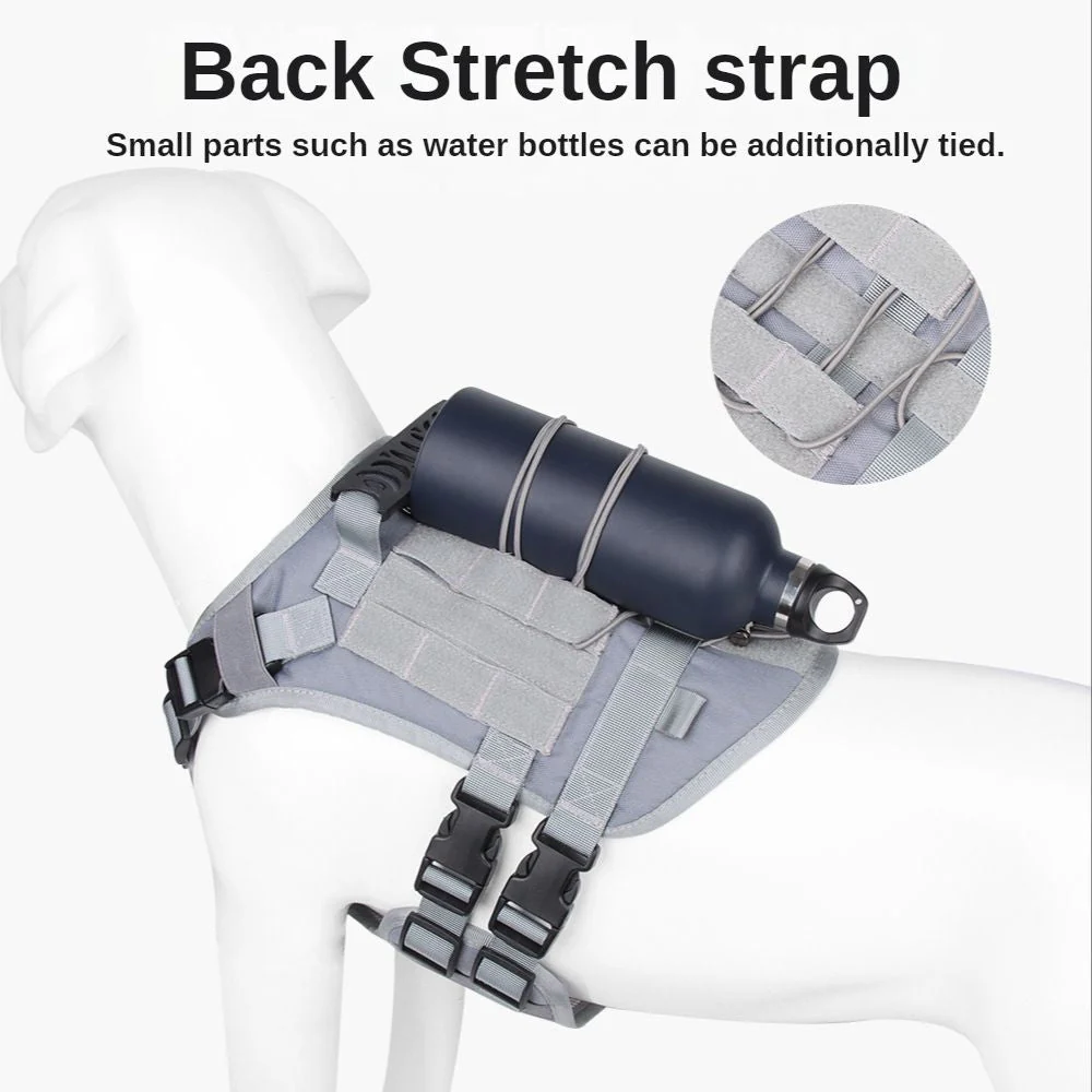 Tactisch hondenharnas voor grote honden | Verstelbaar en stevig | Oxford stof | Ademend en comfortabel | Geschikt voor wandelen en training - Image 2