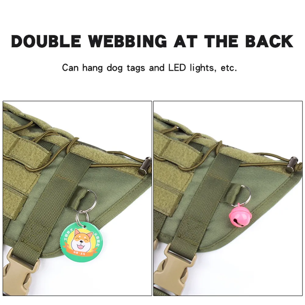 Tactisch Hondentuig voor Middelgrote en Grote Honden | Stevig Nylon | Verstelbaar, Ergonomisch en Comfortabel | Geschikt voor Outdoor, Wandelingen en Training - Image 4