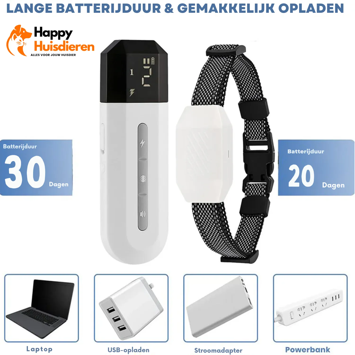 TrainPro | Ergonomische Trainingsband met Afstandsbediening | Hondvriendelijk | 3 Modi | Waterbestendig | Groot Bereik 400m | Voor 4–50 kg | Voor betere training en gehoorzaamheid | Duidelijke Communicatie - Image 6