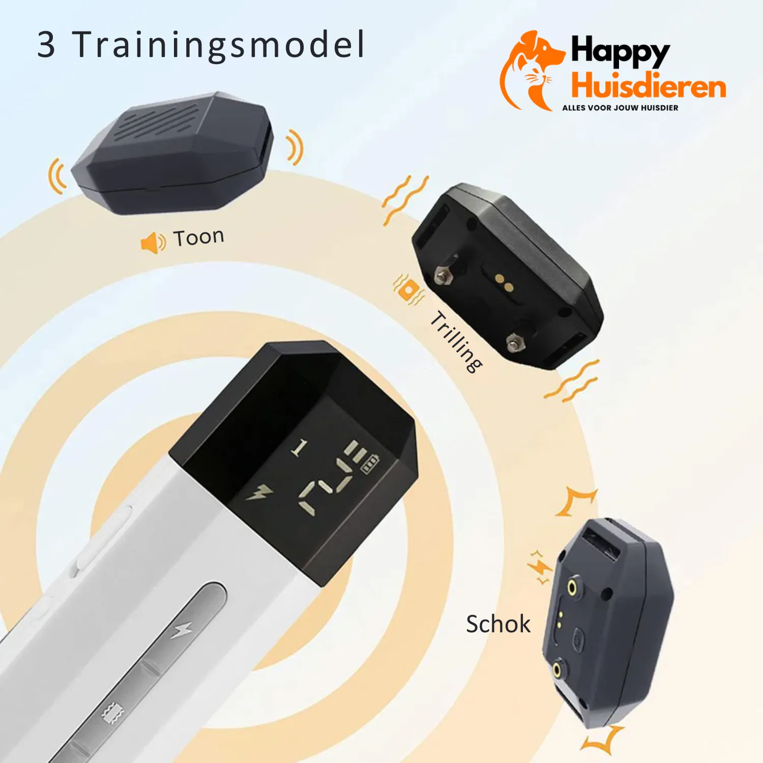 TrainPro | Ergonomische Trainingsband met Afstandsbediening | Hondvriendelijk | 3 Modi | Waterbestendig | Groot Bereik 400m | Voor 4–50 kg | Voor betere training en gehoorzaamheid | Duidelijke Communicatie - Image 7