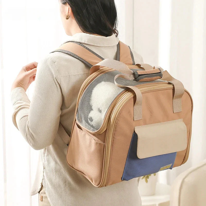 TravelBuddy huisdier reistas | Uitbreidbaar design | Comfortabel en ademend | Ruime opbergvakken | Geschikt voor reizen met kat of hond - Image 3