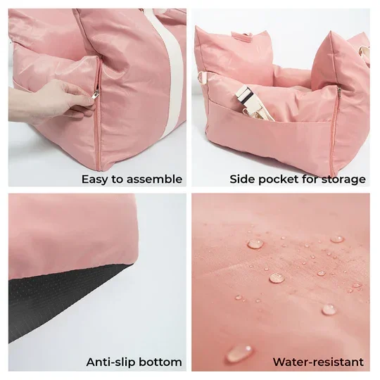 Waterdicht Autokussen Huisdier | Reiskussen Kat Hond | Oxford-stof | Comfortabel Veilige Rit | Wasbaar | Bescherming tegen Vuil en Haren | Ideaal Klein Middelgroot | Knus Ontwerp | Veelzijdig Gebruik - Image 3