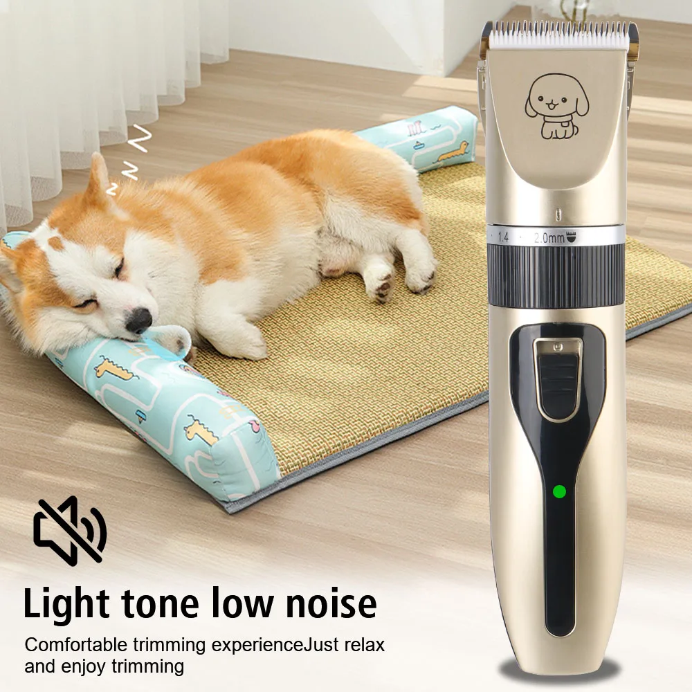 TrimTastisch | Stille Elektrische Verzorgingsset voor Huisdieren met Keramisch-Titanium Snijblad | USB-Oplaadbaar | Inclusief 4 Opzetkammen - Image 5