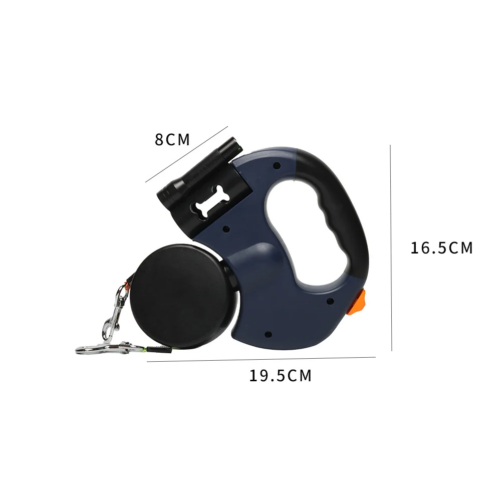 Uittrekbare Dubbele Lijn voor Kleine Huisdieren tot 8 kg | 3m Reflecterende Nylon Lijnen | 360° Draaibaar Anti-Klit Systeem | Ingebouwd LED-Licht & Onafhankelijk Remsysteem - Image 7