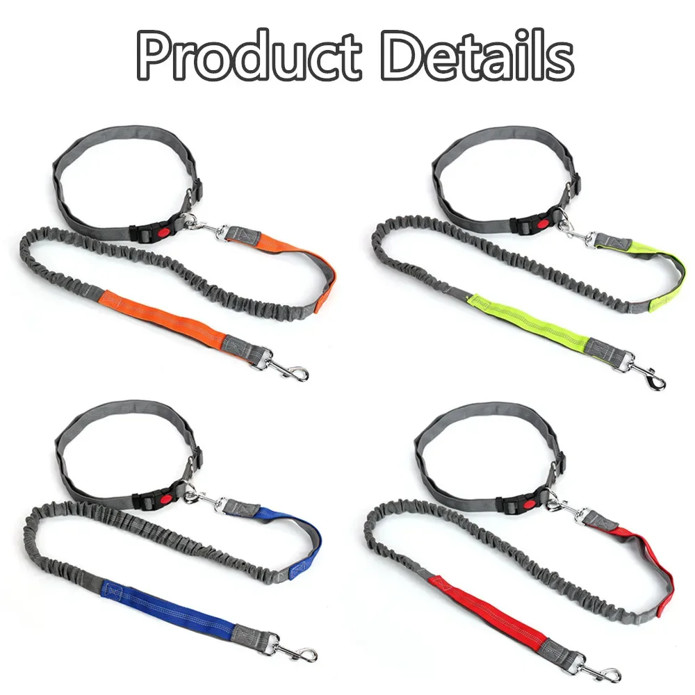 Handsfree Hondenriem voor Joggen en Wandelen | Verstelbare Heupriem en Uittrekbaar Nylon met Reflecterende Strepen - Image 7
