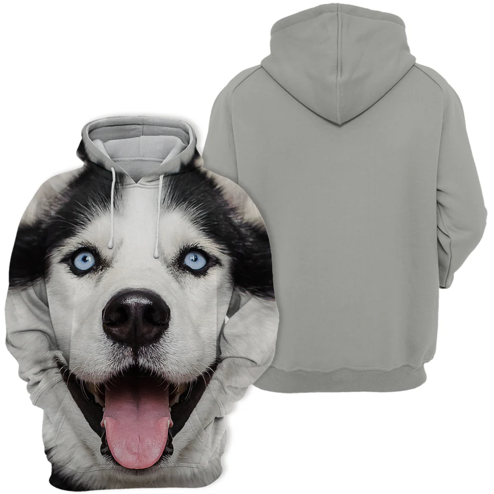 Hoodie met Alaskan Husky print | Unisex | Zacht en Duurzaam | Maten S-4XL | Comfortabele pasvorm | Polyester en Katoen | Hoge resolutie print - Image 2