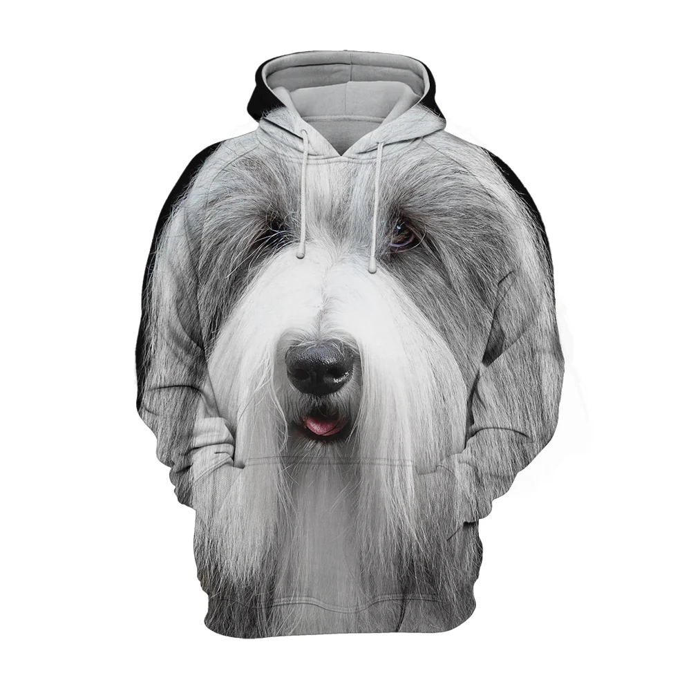 Bearded Collie Gezichtsontwerp | Comfortabele Unisex Hoodie | Verkrijgbaar in Maten S-4XL | Zachte Stof | Hoogwaardige Print | Dubbelzijdig Stretchmateriaal