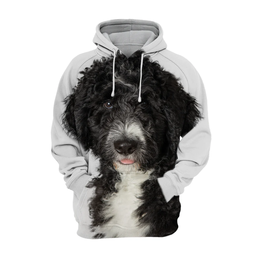 Unisex Zwart Bernedoodle Sweatshirt | Zachte Stof | Hoge Resolutie Print | Maten S-4XL