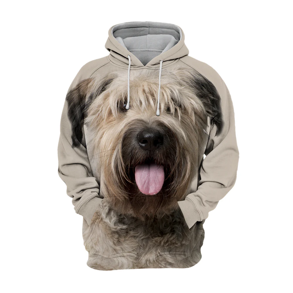 Hondenkleding | Comfortabele Unisex Hoodie | Bouvier des Flandres Design | Zachte Stof | Grote Maten | Polyester en Katoen Mix | Hoge Resolutie Print | Stretchmateriaal | Casual Draagstijl