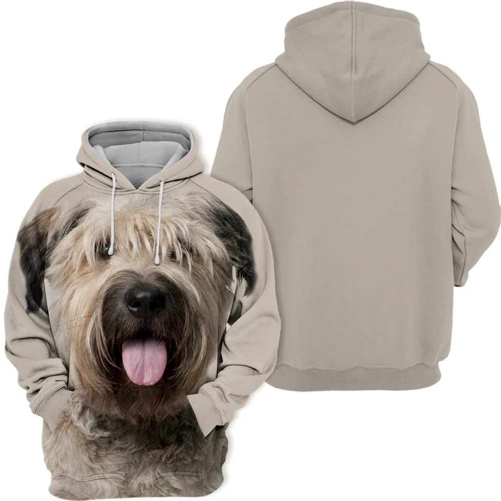 Hondenkleding | Comfortabele Unisex Hoodie | Bouvier des Flandres Design | Zachte Stof | Grote Maten | Polyester en Katoen Mix | Hoge Resolutie Print | Stretchmateriaal | Casual Draagstijl - Image 2