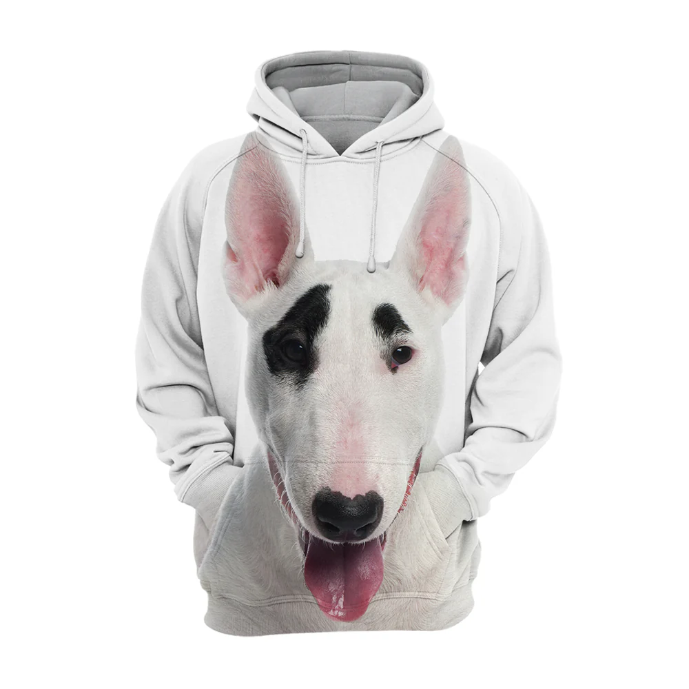 Zachte Hoodie voor Dierenliefhebbers met Hondmotief | Bull Terrier Print | Polyester-katoen Mix | Maten S-4XL