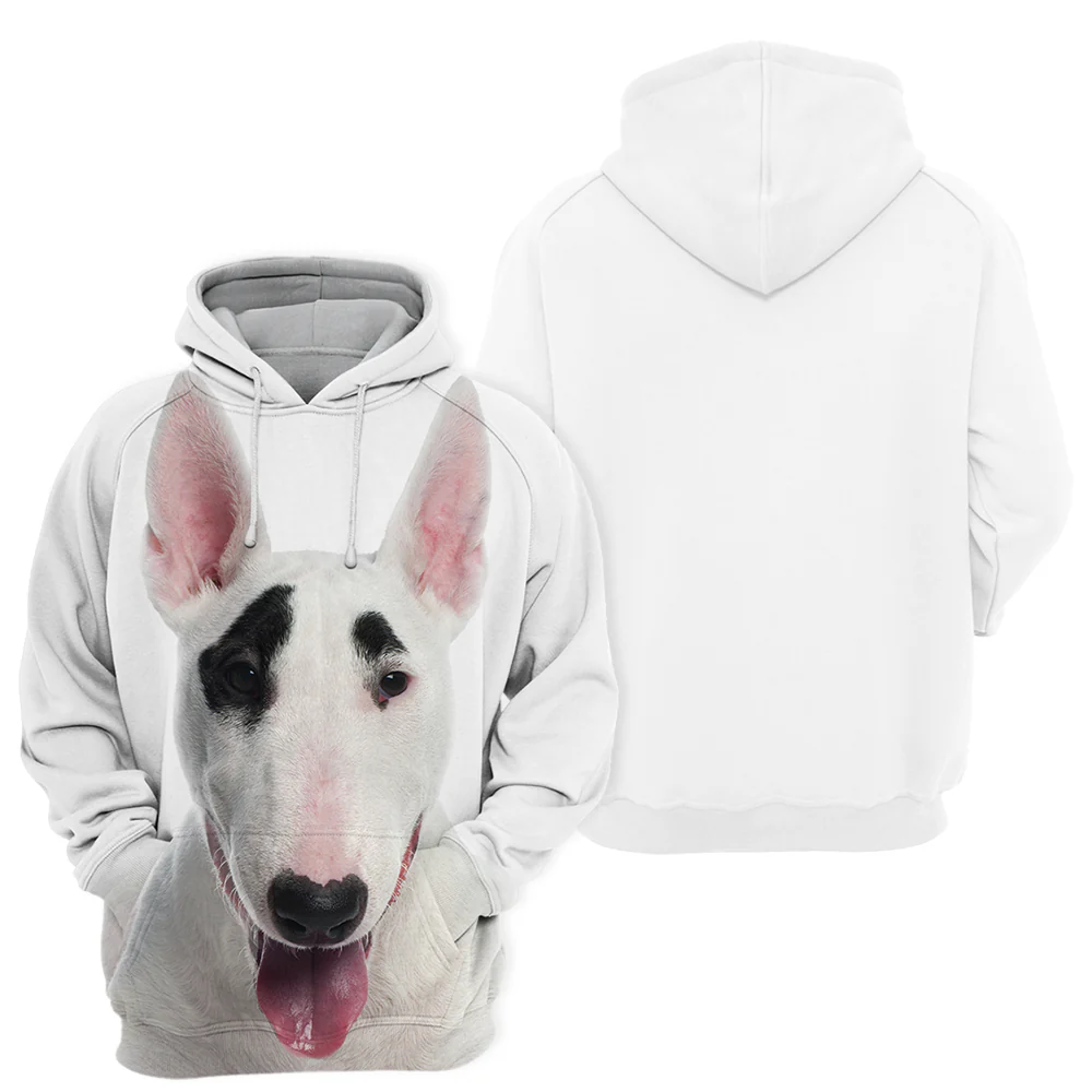 Zachte Hoodie voor Dierenliefhebbers met Hondmotief | Bull Terrier Print | Polyester-katoen Mix | Maten S-4XL - Image 2