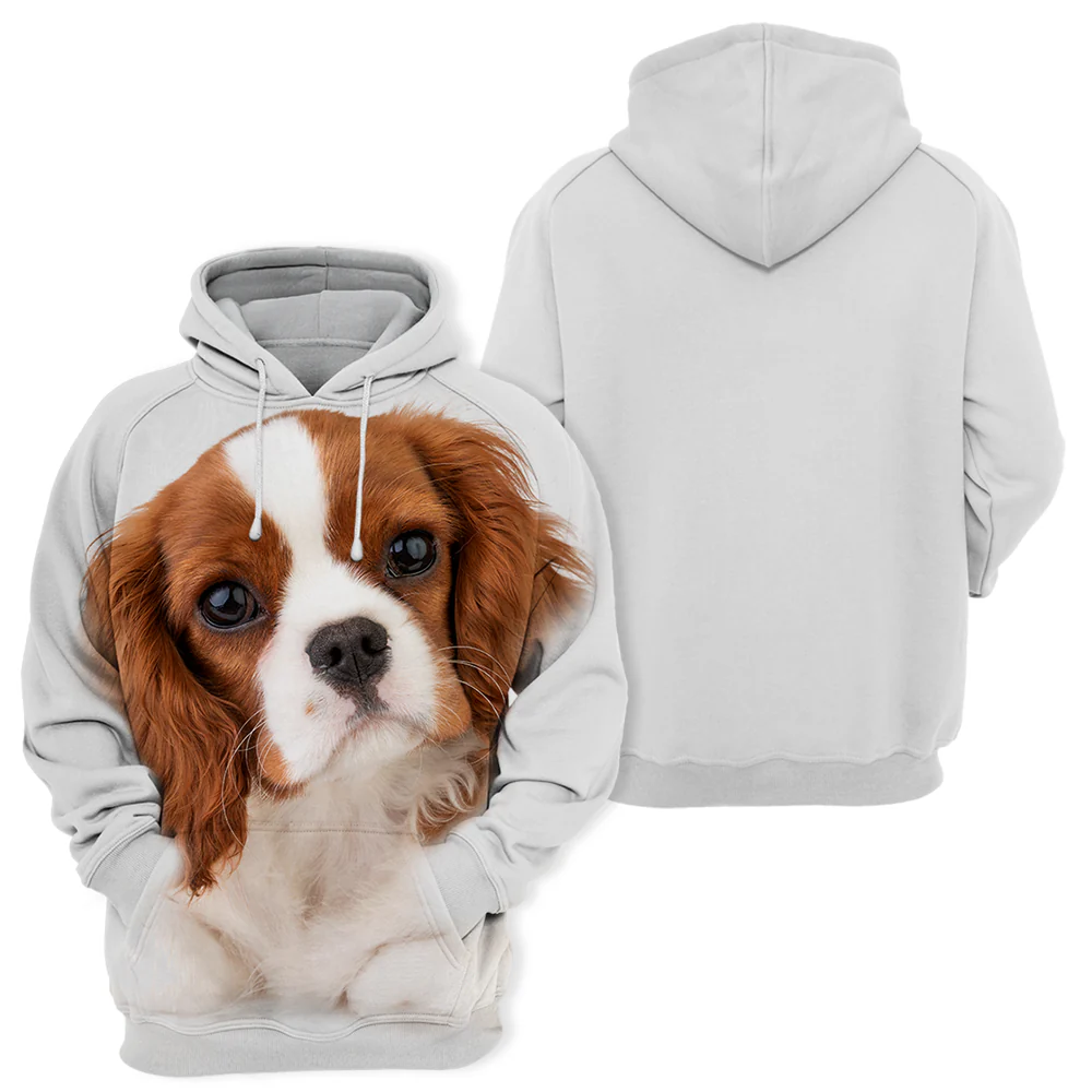 Unisex Hoodie met Cavalier King Charles Spaniel Design | Maatvarianten S-4XL | Zachte Stof | Hoogwaardige Print | Comfortabele en Duurzame Katoenmix | Perfect voor Dierenliefhebbers - Image 2
