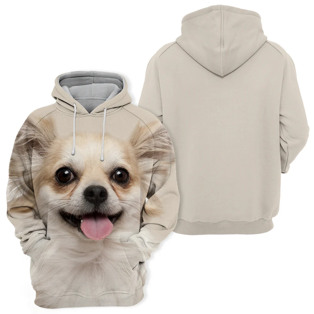 Chihuahua | Zachte Hoodie | Comfortabele Loose Fit | Maat S-4XL | Unisex Design | Hoge Resolutie Print | Elastisch Materiaal - Image 2