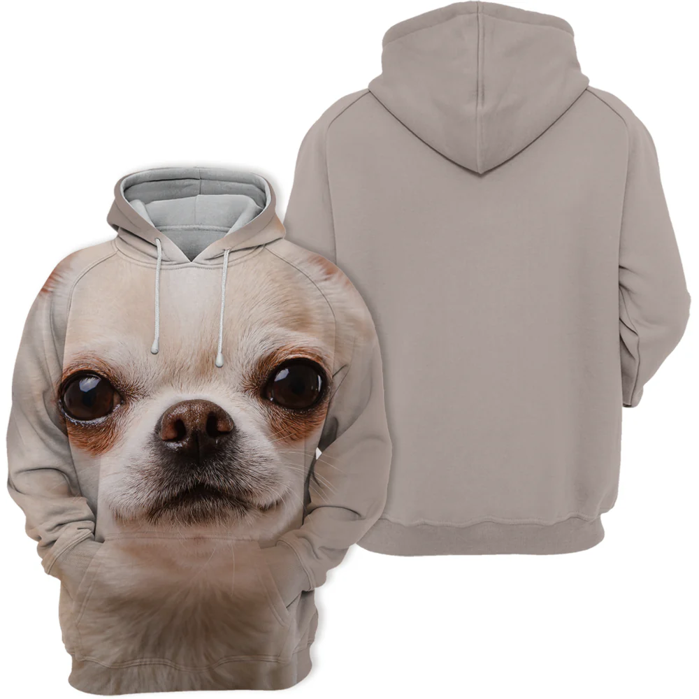 Unieke Hoodie | Chihuahua Ontwerp | Dierenliefde | Zachte Stof | Diverse Maten S-4XL | Dubbelzijdige Print | Comfortabele Pasvorm | Hoogwaardige Materialen - Image 2