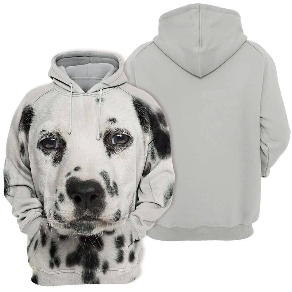 Katoen-polyester Mix | Grafische Hoodie | Dalmatian Ontwerp | Comfortabele Pasvorm | Meerdere Maten Beschikbaar | Onmisbaar voor Dierenliefhebbers - Image 2