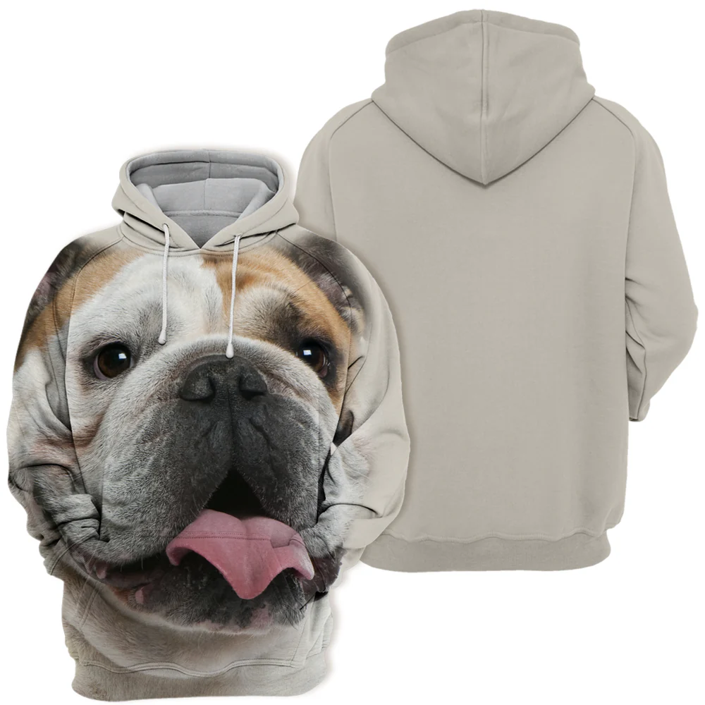 Engelse Bulldog Katoenmix Trui | Comfortabele Unisex Hoodie | Grafische Print | Verschillende Maten | Warm en Duurzaam - Image 2