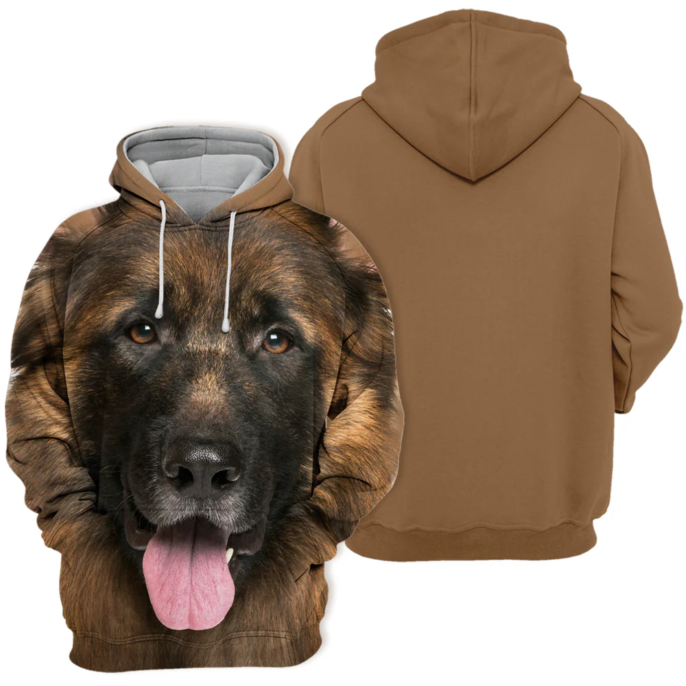 Hondenontwerp Sweater | Unisex Geborstelde Hoodie | Comfortabele Fleece Cuddlewear | German Shepherd Print | Perfect voor Dierenliefhebbers | Zachte Stof | Verkrijgbaar in Maten S tot 4XL - Image 2