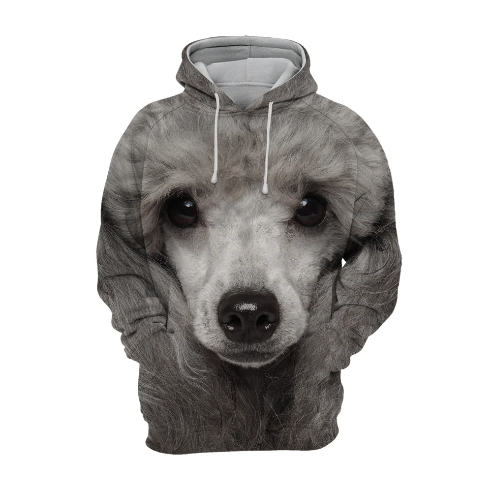 Grijze Hoodie voor Dierenliefhebbers | Unisex Comfort | Diverse Maten S-4XL | Zachte Polyester Katoen Mix | Voor Toy Poedel Liefhebbers