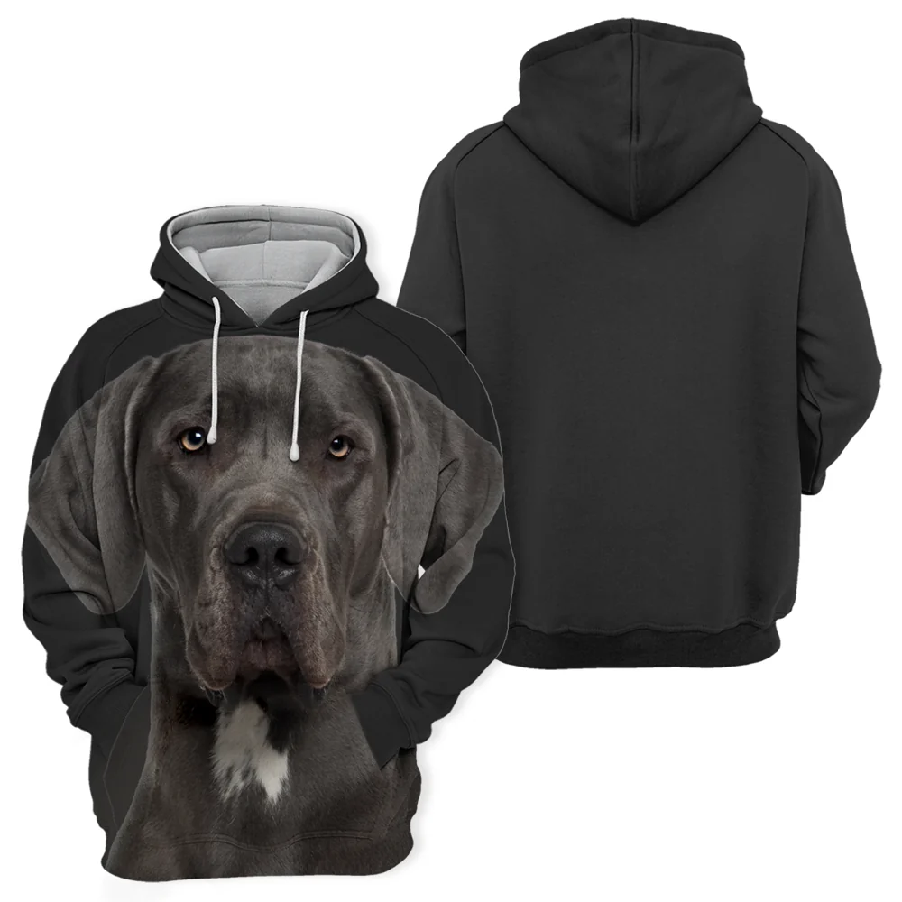 Hondenkleding | Hooded Sweatshirt | Zwart | Grote Honden | Zachte Stretch | Uniek Design | Unisex | Verkrijgbaar in Maten S-4XL - Image 2