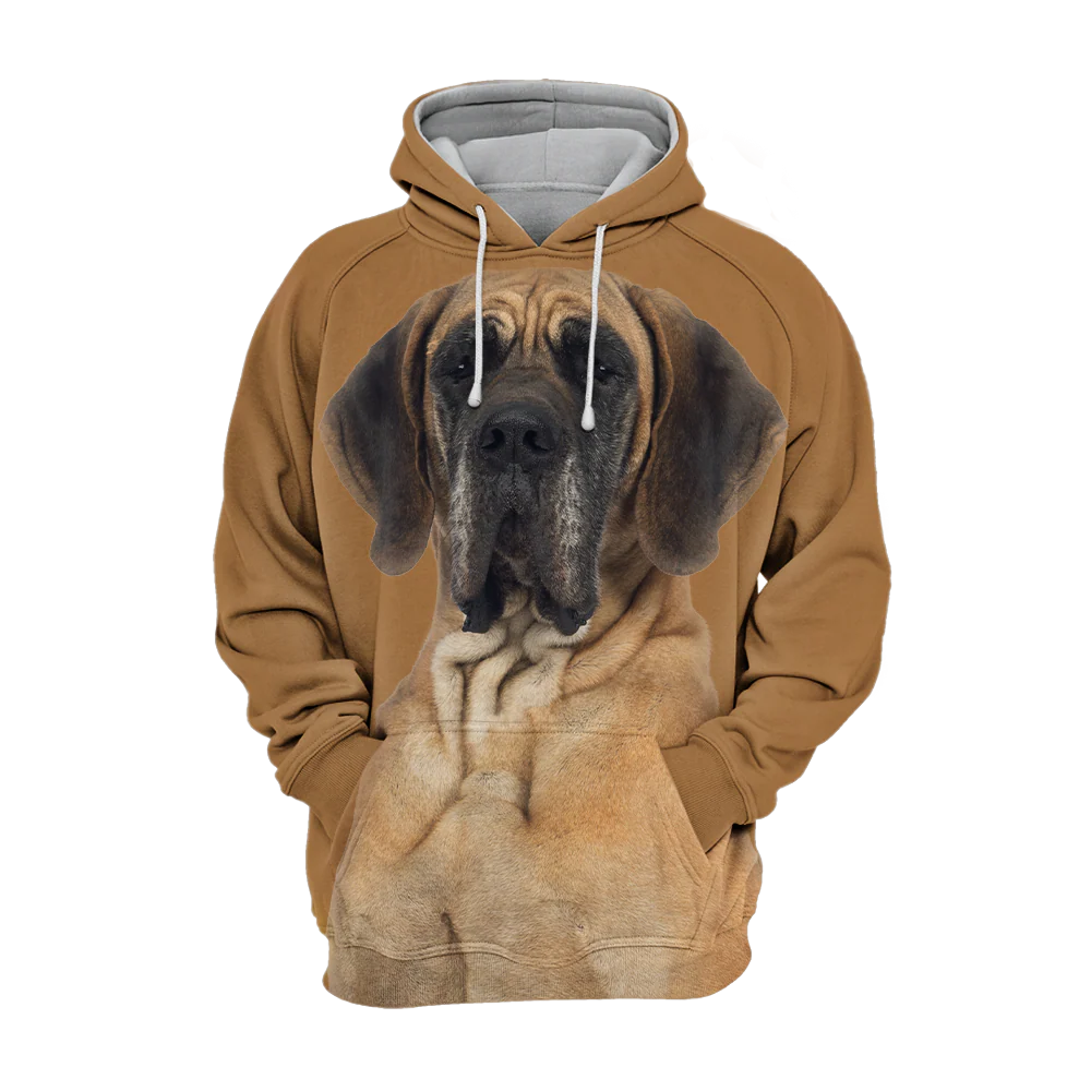 Unisex Hoodie | Grote Hond Bruin | Comfortabel Polyester-Katoen Mix | Maat S-4XL | Hoge Resolutie Print | Zachte Aanraking | Tweezijdig Stretchmateriaal | Perfect met Jeans of Leggings