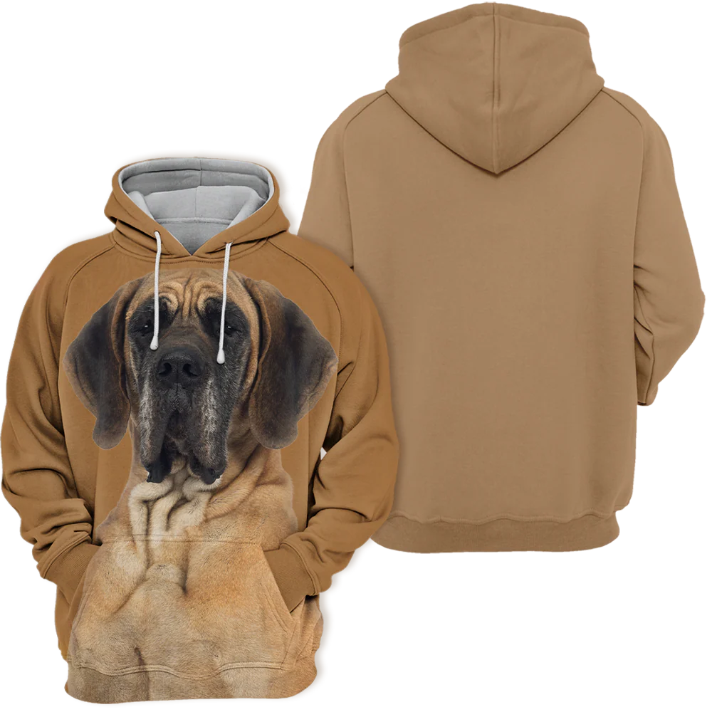 Unisex Hoodie | Grote Hond Bruin | Comfortabel Polyester-Katoen Mix | Maat S-4XL | Hoge Resolutie Print | Zachte Aanraking | Tweezijdig Stretchmateriaal | Perfect met Jeans of Leggings - Image 2