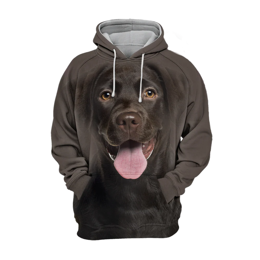 Unisex Dierenliefhebbers Hoodie | Labrador Motief Zwart | Polyester Katoen Mix | Verkrijgbaar in S t/m 4XL