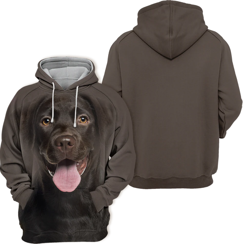 Unisex Dierenliefhebbers Hoodie | Labrador Motief Zwart | Polyester Katoen Mix | Verkrijgbaar in S t/m 4XL - Image 2