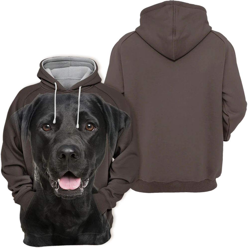 Labrador Trui Zwart | Unisex Hoodie Met Lachende Print | Zachte Stof | Meerdere Maten | Comfortabele Hoodie Voor Dierenliefhebbers - Image 2