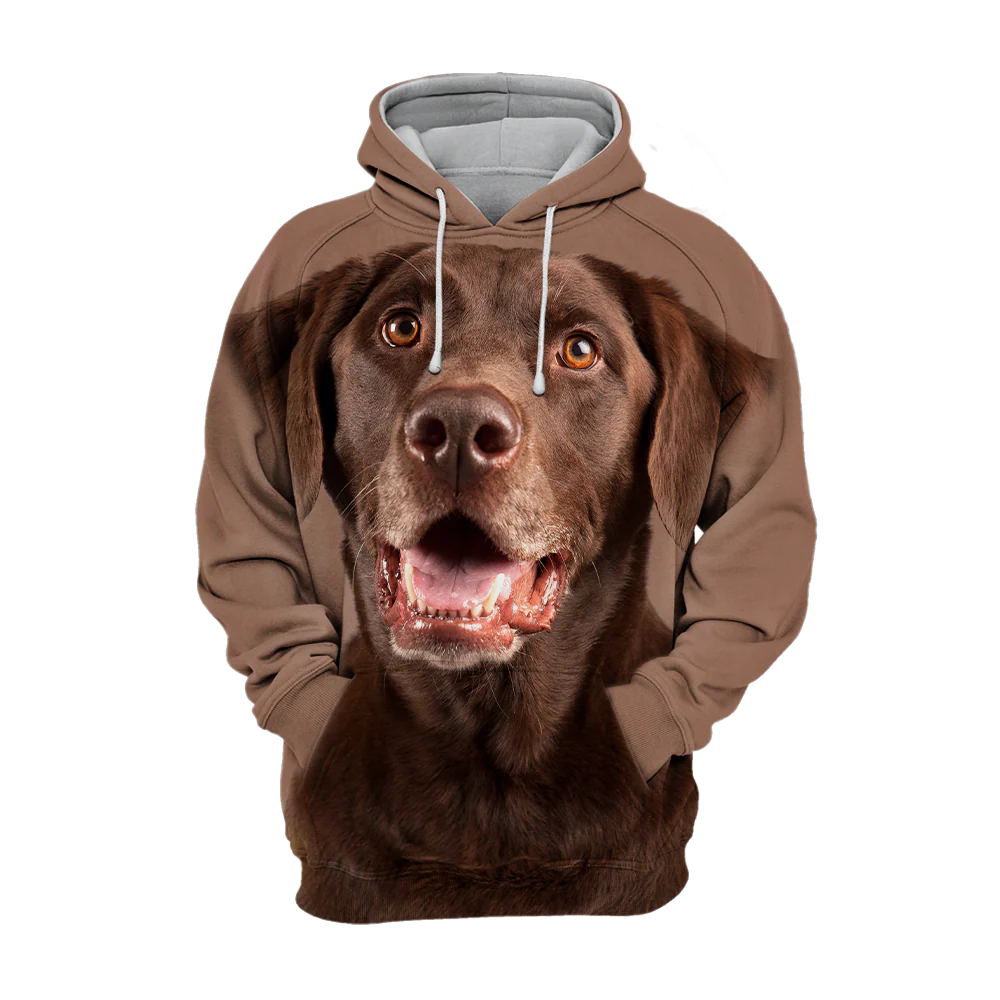 Labrador Thema | Comfortabele Hoodie | Unisex | Zachte Stof | Warme Capuchon | Verschillende Maten Beschikbaar | Bruin Design