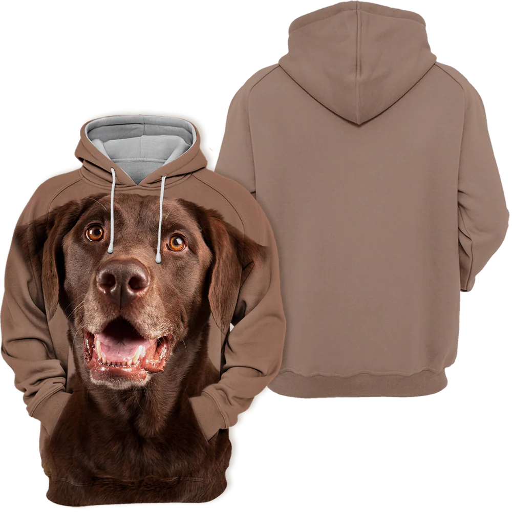 Labrador Thema | Comfortabele Hoodie | Unisex | Zachte Stof | Warme Capuchon | Verschillende Maten Beschikbaar | Bruin Design - Image 2