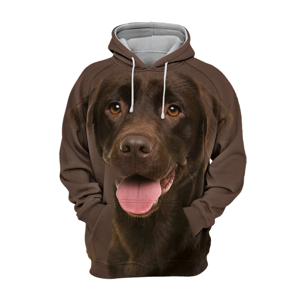 Unisex Hoodie | Labrador Chocolade Ontwerp | Zachte Stof | Hoge Definitie Print | Verkrijgbaar in S-4XL | Comfortabel en Duurzaam