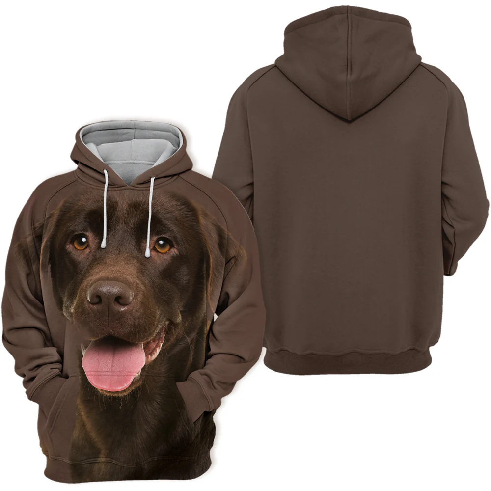 Unisex Hoodie | Labrador Chocolade Ontwerp | Zachte Stof | Hoge Definitie Print | Verkrijgbaar in S-4XL | Comfortabel en Duurzaam - Image 2