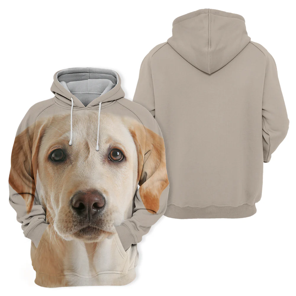 Labrador Liefdevol Geel Ontwerp | Hoodie Voor Dierenvrienden | Unisex Pasvorm | Zachte, Duurzame Polyester- Katoenmengsel | Diverse Maten Beschikbaar - Image 2