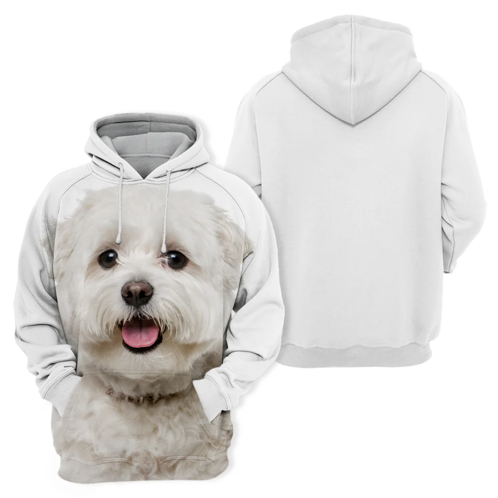 Unisex Hoodie met Maltezer Print | Zacht en Duurzaam | Verkrijgbaar in Maten S tot 4XL | Premium Kwaliteit | Perfect voor Dierenliefhebbers - Image 2