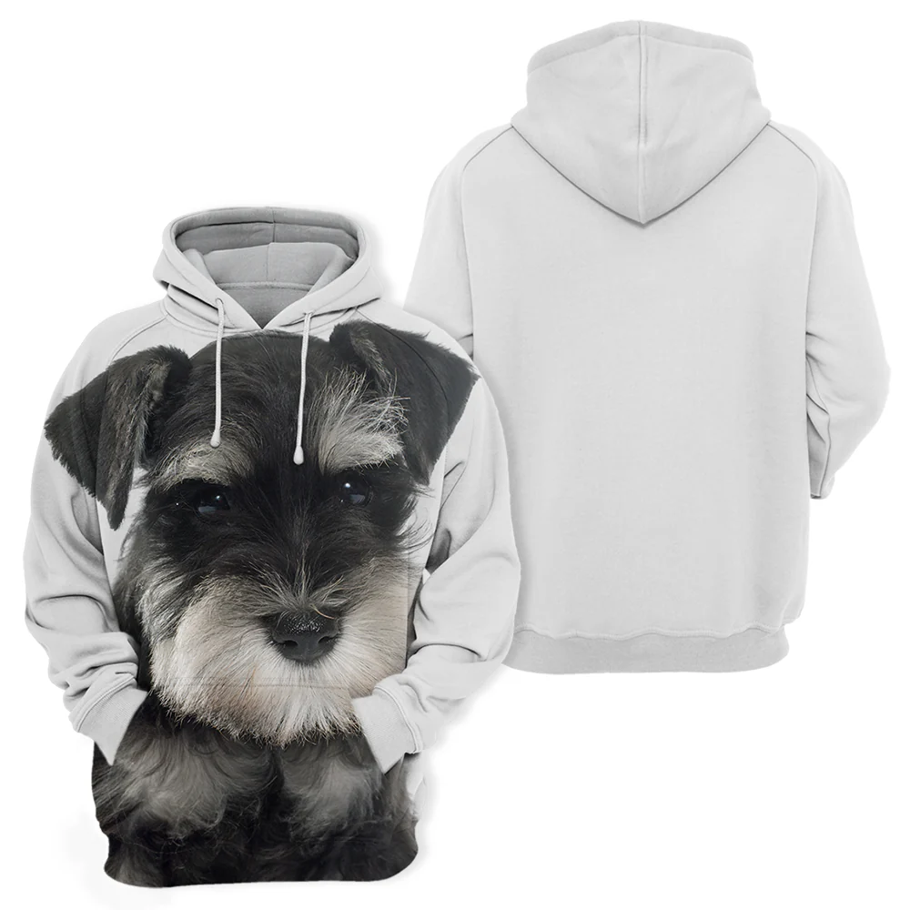 Comfortabele Dierenliefhebbers Hoodie | Met Miniature Schnauzer Print | Zachte Mix van Polyester en Katoen | Verschillende Maten Beschikbaar | Stijlvol en Praktisch Voor Dagelijks Gebruik - Image 2