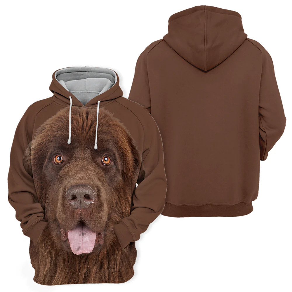 Unisex Trui | Newfoundland Print | Zacht en Duurzaam | Bruin | Verschillende Maten Beschikbaar | Hoogwaardige Print | Comfortabele Pasvorm - Image 2